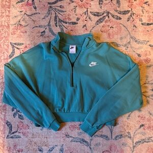 Nike Turquoise Half-Zip Pullover